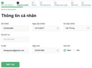 hướng dẫn vay tiền semo