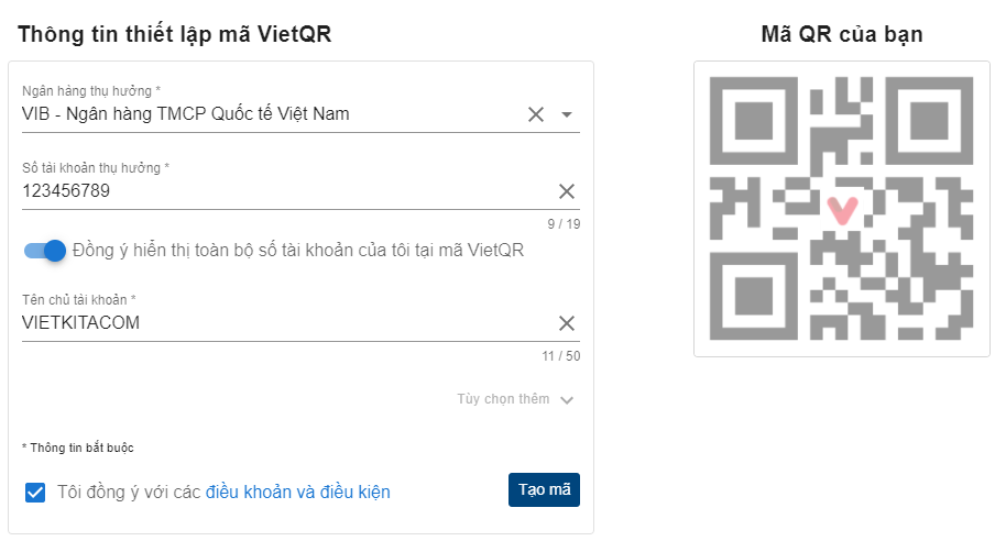 Cách tạo mã QR trên website