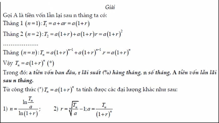 Công thức tính lãi kép 1