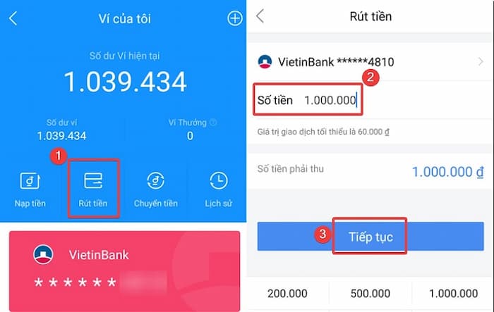 Cách chuyển tiền từ ví airpay sang tài khoản ngân hàng