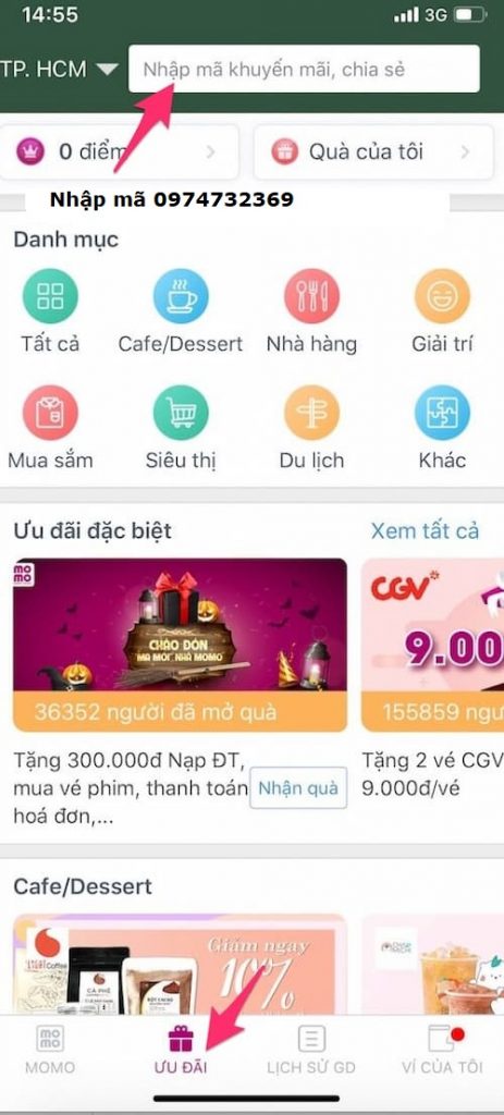 Nhập mã giới thiệu