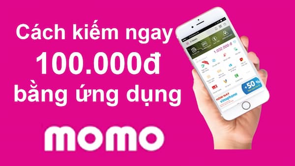 Kiếm tiến online với Momo