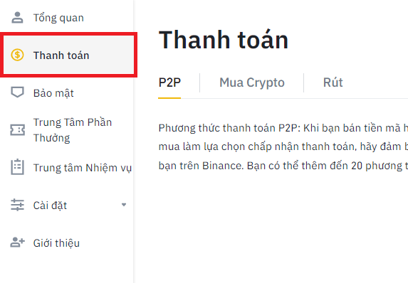 Cách rút tiền từ binance về tài khoản ngân hàng