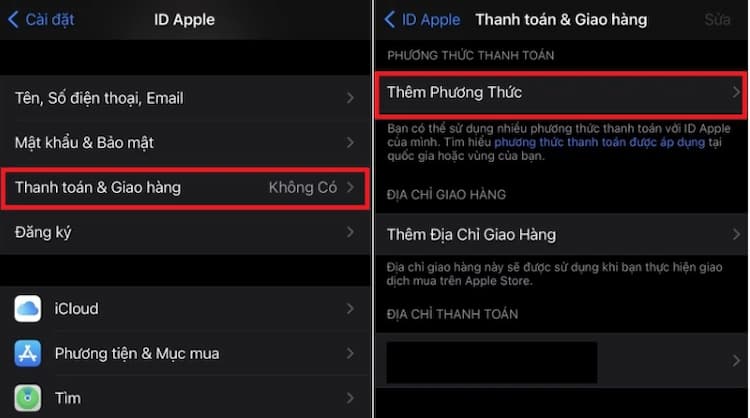 cách nạp tiền vào app store bằng thẻ ngân hàng 1