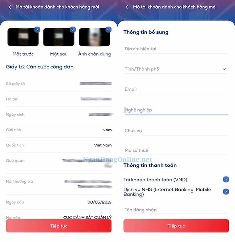 Cách mở tài khoản ngân hàng VietABank online 4