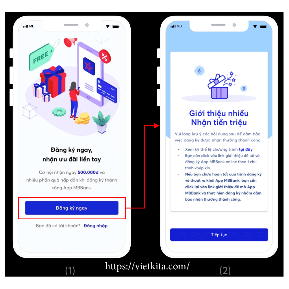 Giới thiệu nhiều nhận quà liền tay MB Bank